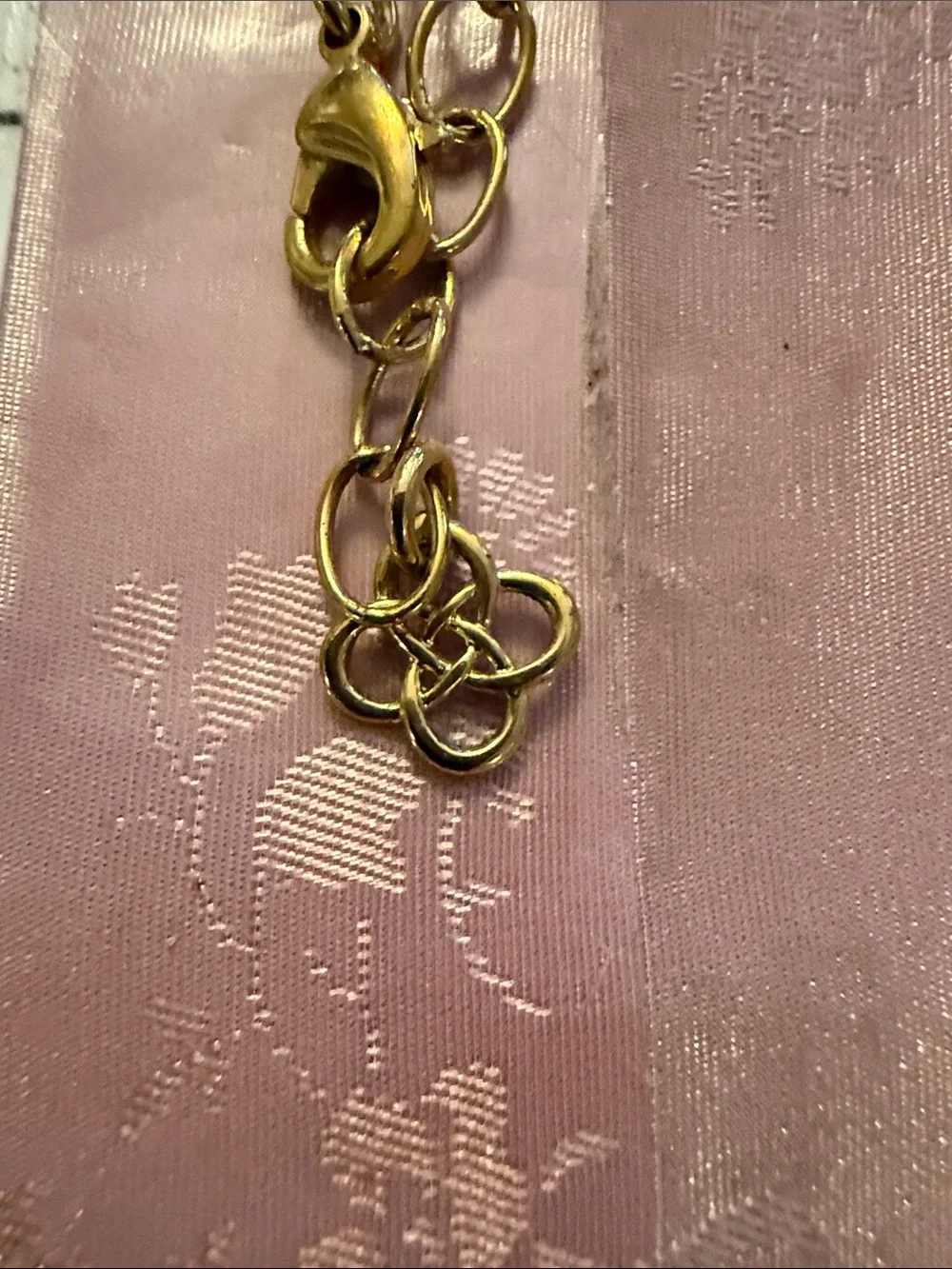 Gold-Tone Teardrop Blue Pendant Necklace